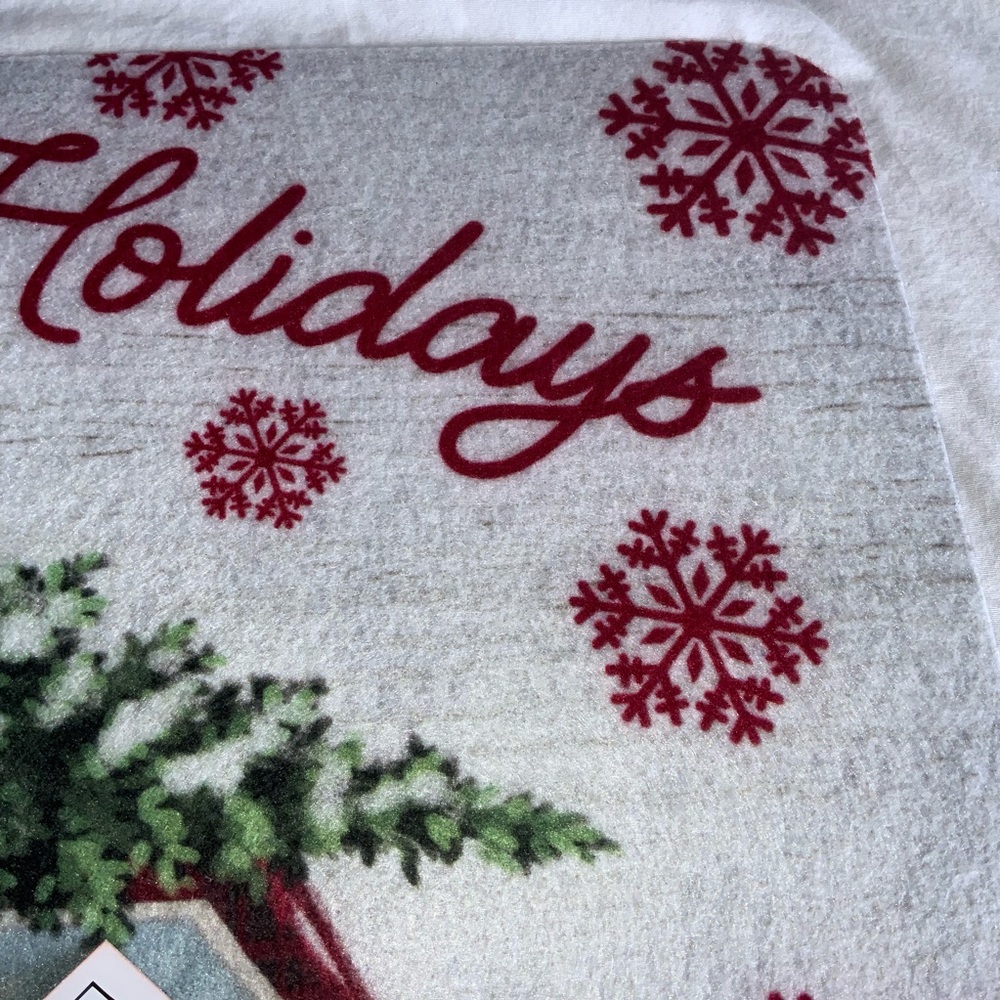 Peppermint & Pine Christmas ACCENT Rug 17.3” X 20.9” Vintage Station Wagon Tree - Picture 4 of 14